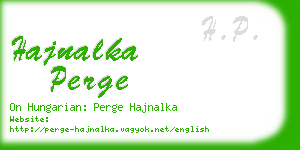 hajnalka perge business card